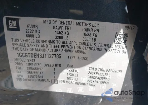 2018 Chevrolet Colorado Z71 from USA, damaged, VIN 1GCGTDEN8J1127785